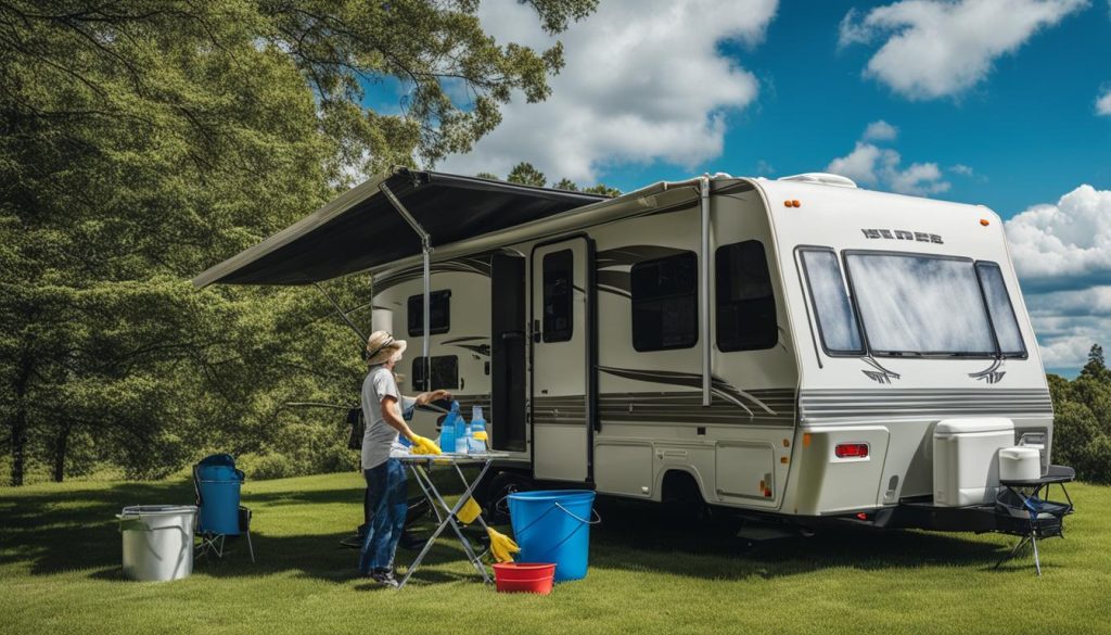 cleaning rv awning