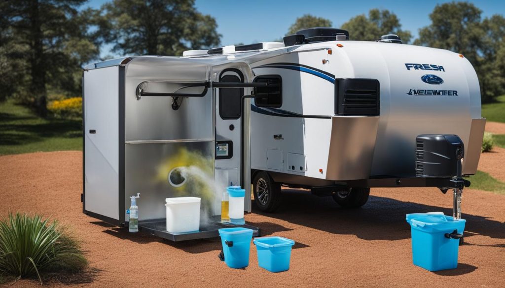 how to sanitize rv water tank
