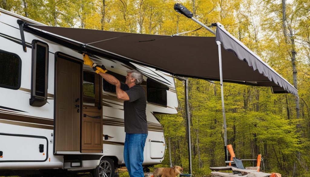 best practices for opening an old rv awning