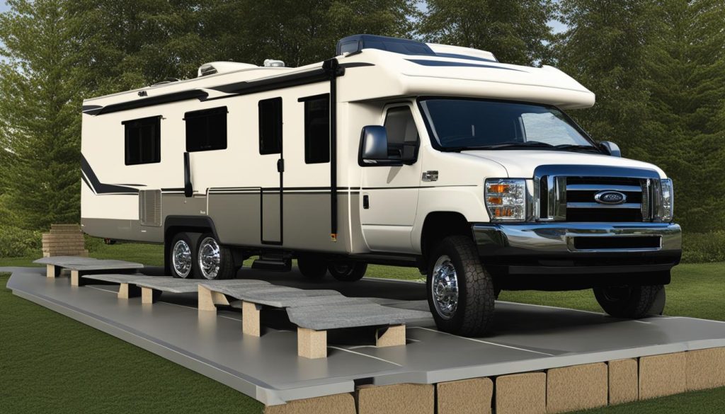 easiest way to level a motorhome