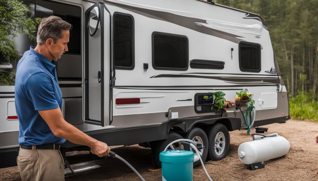 how to deep clean rv gray water tank