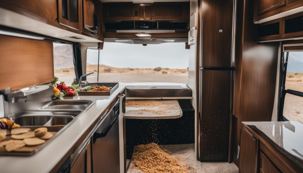 remove food from rv for winter storage