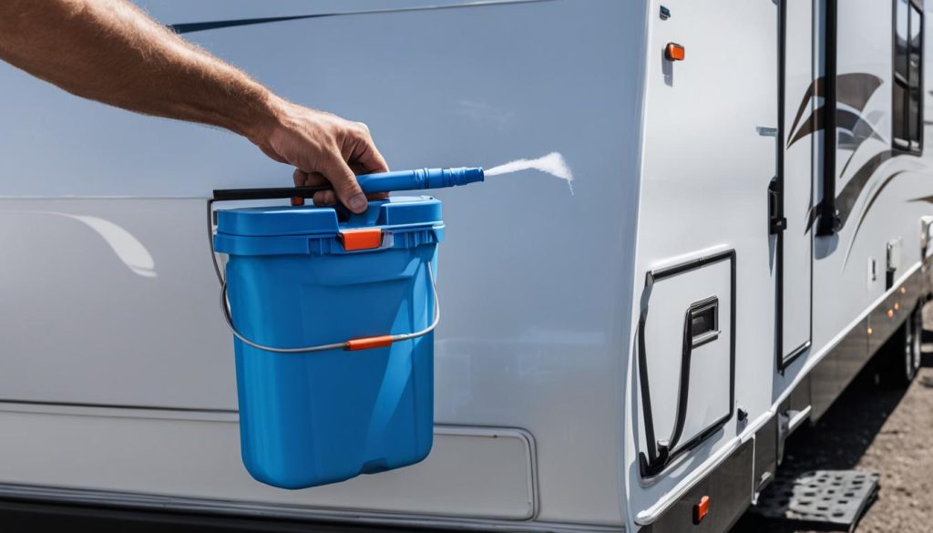 sanitize rv fresh water tank