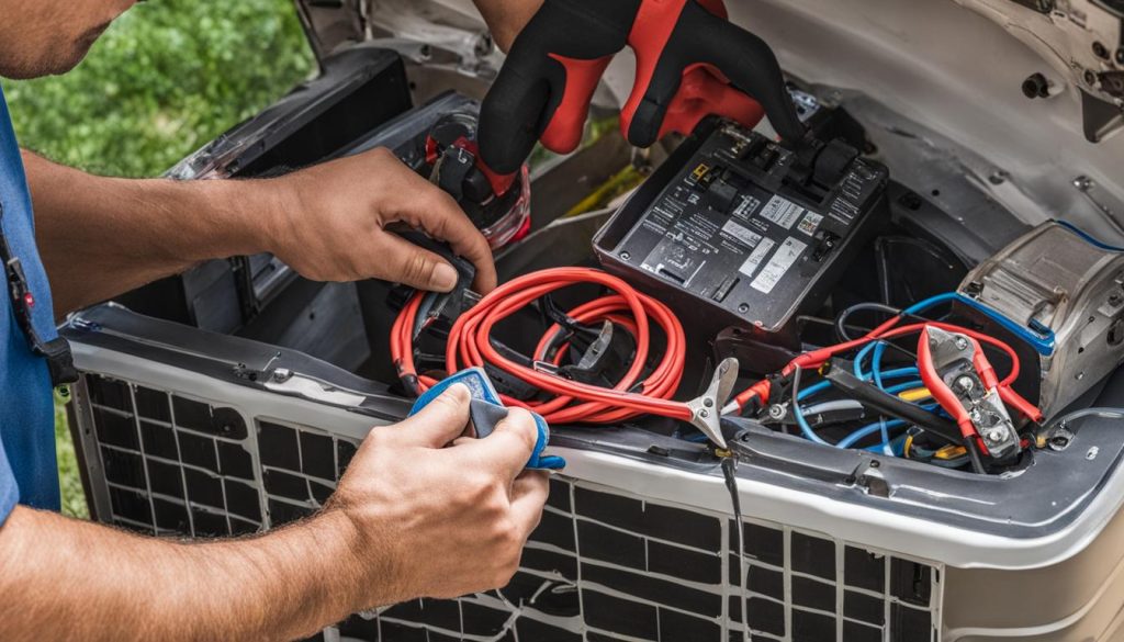 steps to complete a camper air conditioner installation