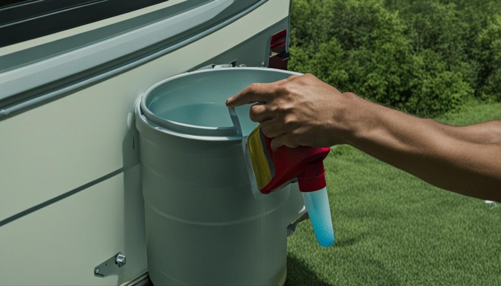 steps for sanitizing RV water tank with bleach