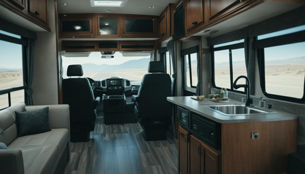 using bathroom in rv while driving