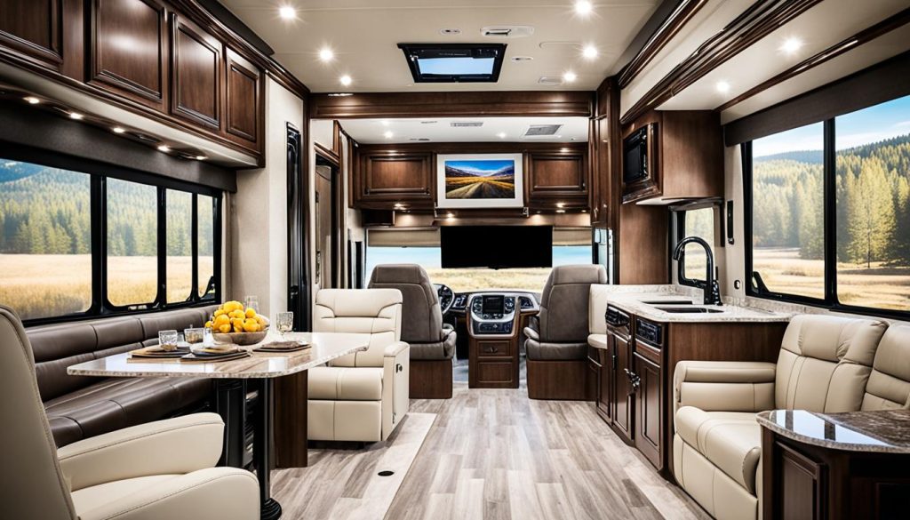 Luxurious Class A Motorhome Interior