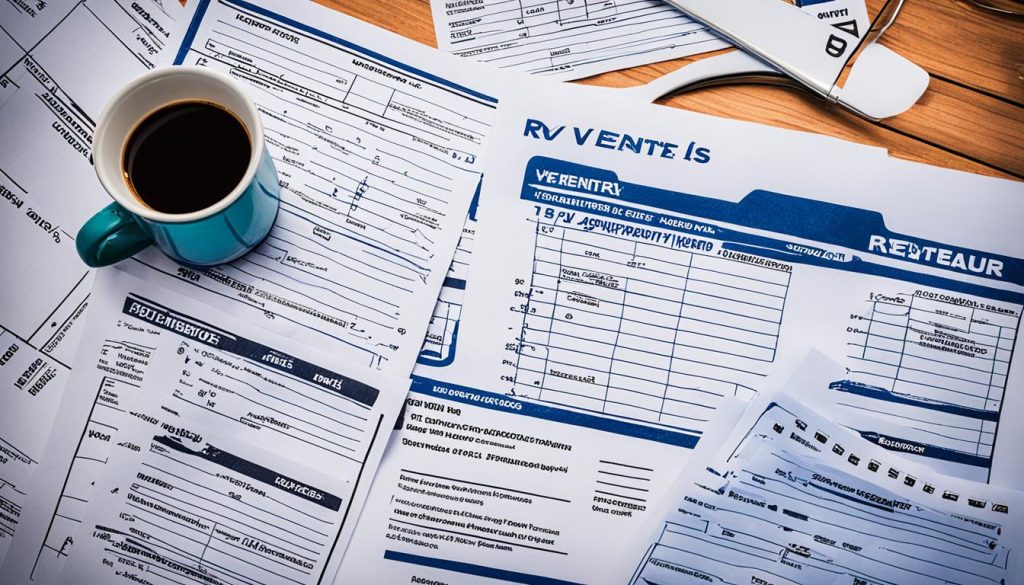 RV Rental Agreement Paperwork