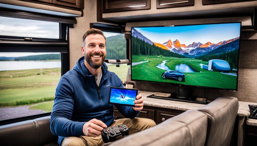 Affordable RV entertainment with game consoles