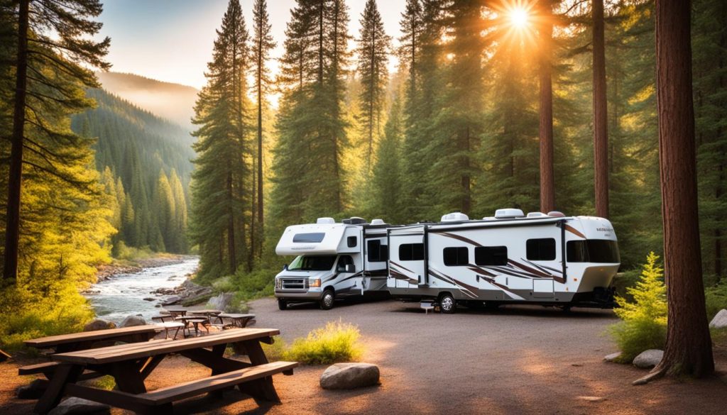 RV camping at national park